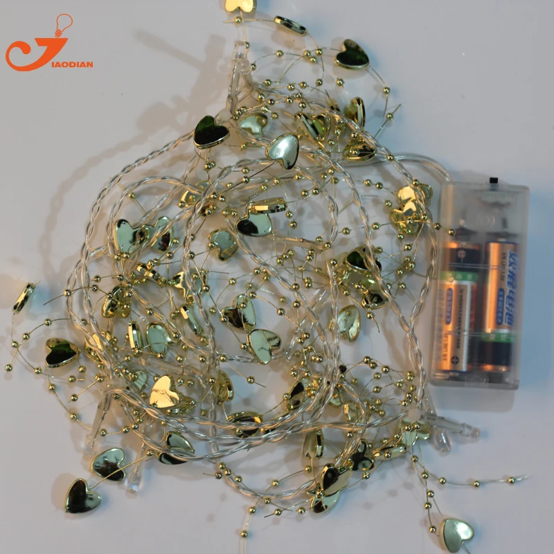 gold heart pearl lights (5)
