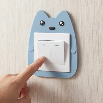 

New Cartoon Silicone Wall Stickers Luminous Switch Paste Bedroom Switch Decorative Stickers Wall Sticker Switch Protective Cover