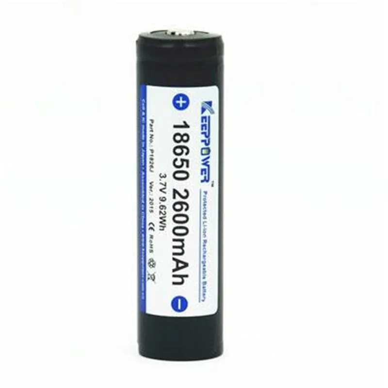 1 шт. Keeppower 18650 2600 мАч 3 7 V 9.62Wh защищенная литий-ионная аккумуляторная батарея