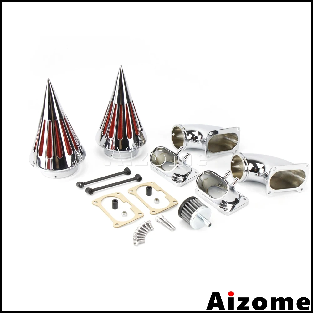 

Motorcycle Aluminum Slotted Cone Spike Air Cleaner Kit For Suzuki Boulevard M109R All Years Washable Intake Air Filter