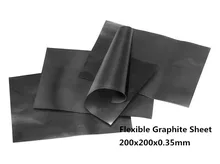 200x200x0.35mm Papel Grafite Flexível para Entre STB C e dissipador de calor ou shell, Folha de grafite frete grátis 2 pcs