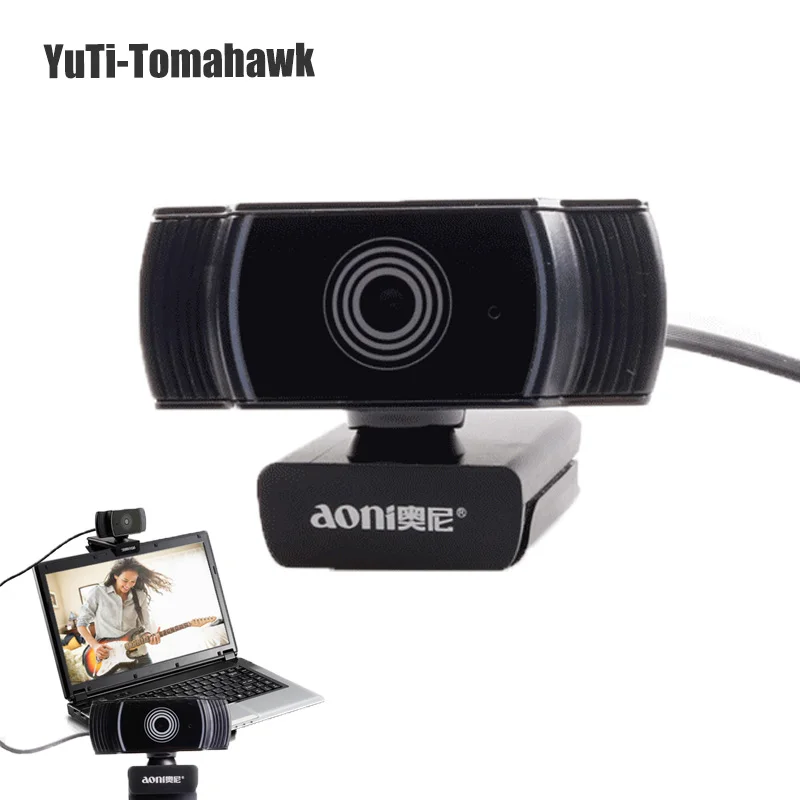 Aoni a10 веб-камера HD 1080P 30FPS Автофокус USB камера звукопоглощающий микрофон для
