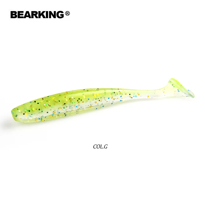 BEARKING Shiner от 100 мм 5g 7 шт./пакет рыболовные приманки мягкие приманки искусственные приманки рыболовные снасти Джеркбейт для щука и бас-гитара - Цвет: COL.G