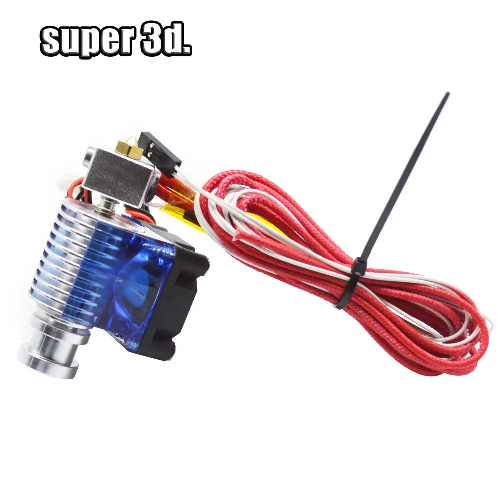 E3D V6 واد مسافة قصيرة J-رئيس Hotend 12 V/24 V ل 1.75 مللي متر/3.0 مللي متر الطارد مع التبريد مروحة جميع المعادن throt ل 3D طابعة