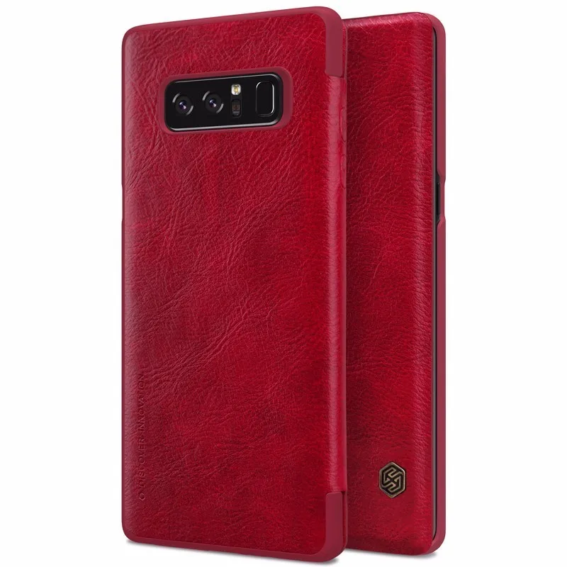 Nillkin Флип чехол для Samsung Galaxy Note 8 QIN серии PU кожаный для Samsung Note 8 чехол - Цвет: Red