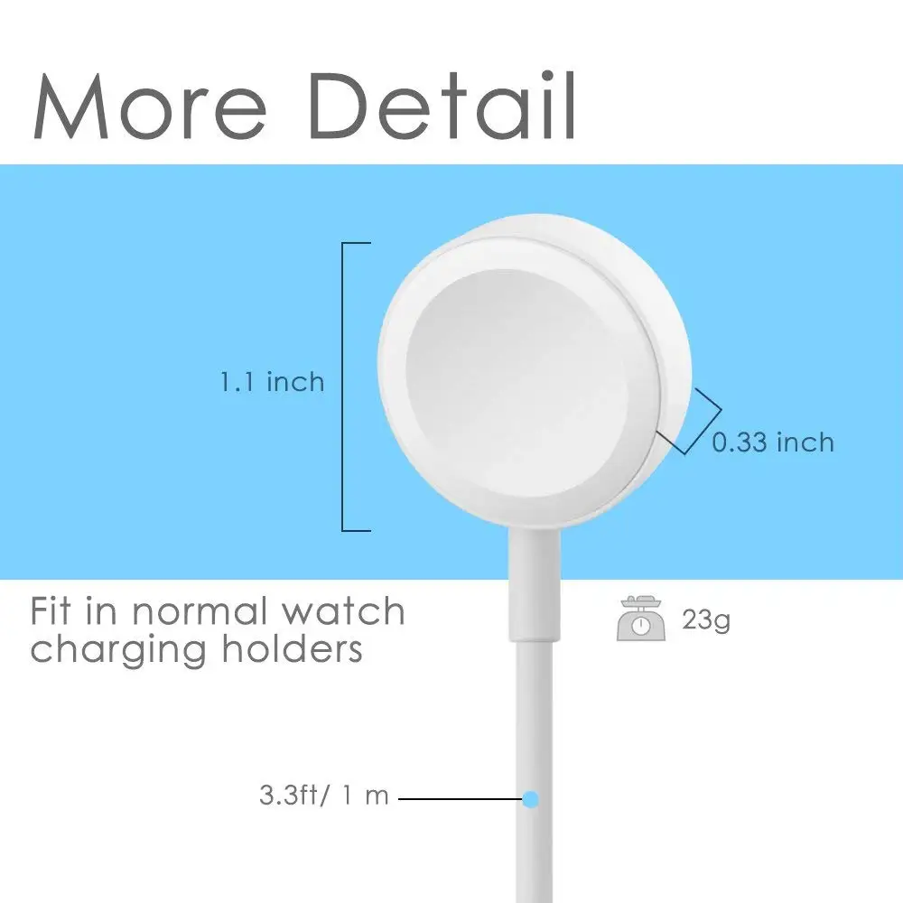 Ingelon Watch Charger for Apple Magnetic Wireless Charging Cable 38mm & 42mm , Dropshipping charge for iWatch Watch Series 3 2 1 (4)