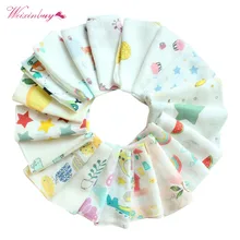 WEIXINBUY 5 шт./компл. модные детские слюнявчики 30*30 см с животным принтом хлопок Мягкий нагрудник для младенцев бандана для малышей