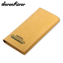 PU Leather Long Slim Men s Wallets Long Design Multifunctional PU leather Purses