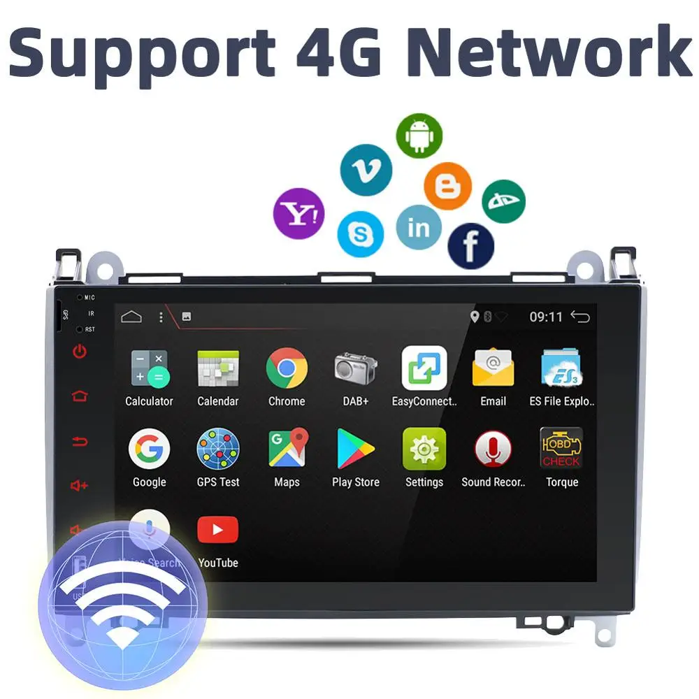Clearance Android 9.0 Car DVD Auto radio multimedia for Mercedes Benz for Mercedes/Benz/W906/Sprinter/Volkswagen Crafter/LT3 2006-2012 3