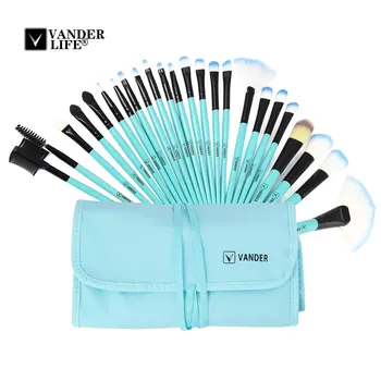 

High Quality Professional Powder Foundation Brush 24pcs Makeup Brushes Set Cosmetic Real Make Up Tools Blush With Bag