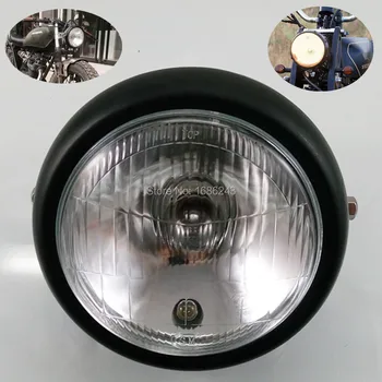 

Black 6" Round Metal 12V Retro Halogen Front Headlight Fits For Honda CG125 GN125 Harley Cafe Racer Bobber Choppers Custom