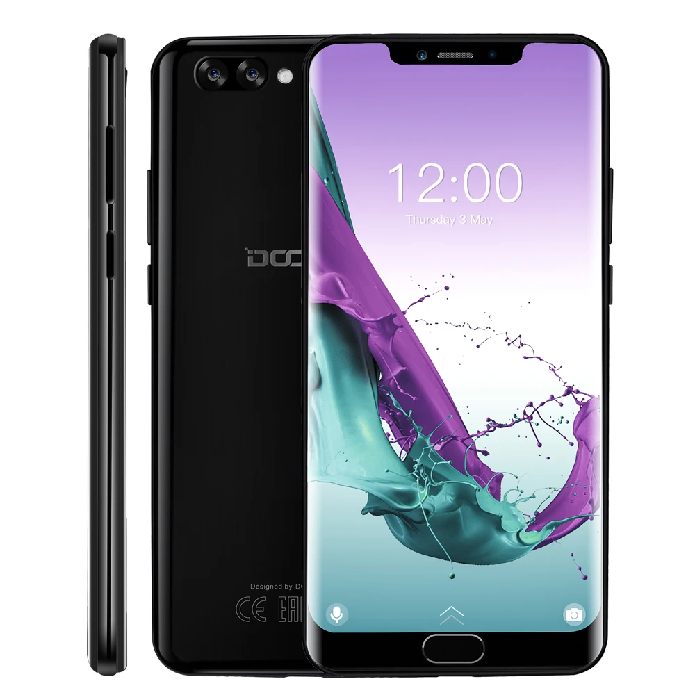 DOOGEE Y7 плюс 6 18 '񟞨*2246 смартфон ГБ 64 Android 8 1 MTK6757 Octa Core 16.0MP + 13MP отпечатков пальцев