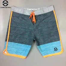 Летний растягивающейся Комфорт Тонкие Эластичные полосатые мужские пляжные шорты для купания Для мужчин пляжные мужские шорты-бермуды Короткие пляжные шорты Шорты