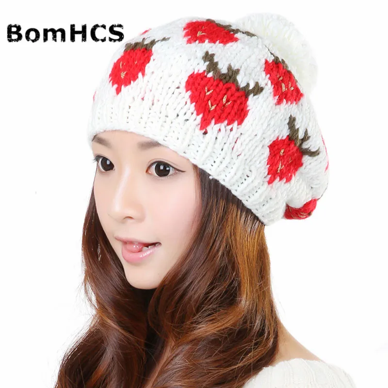knitted strawberry hat