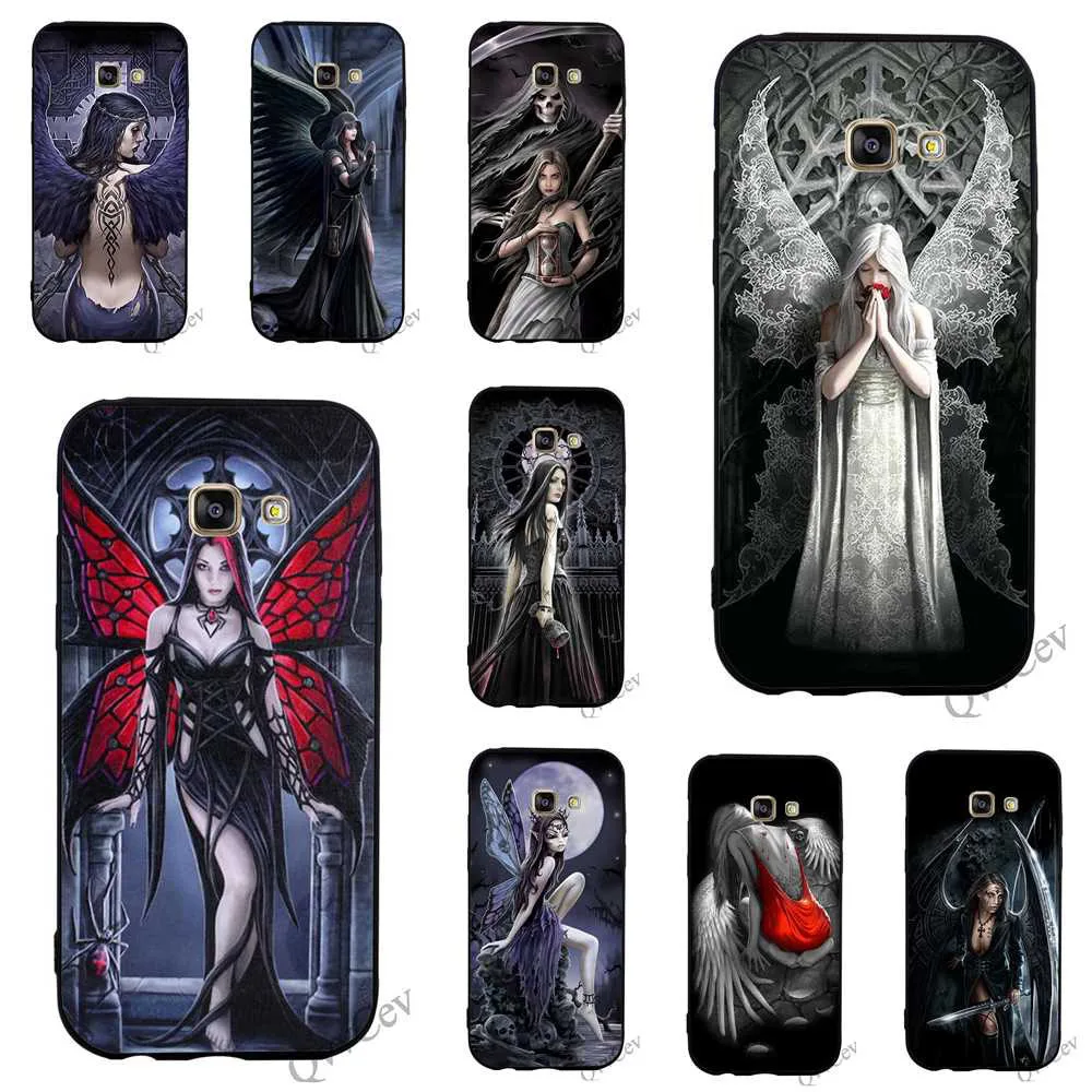 

Colorful Anne Stokes Gothic Phone Cover for Samsung Galaxy S8 Case A3 A5 A6 S7 Edge S6 S9 Plus Note 8 9 Backshell
