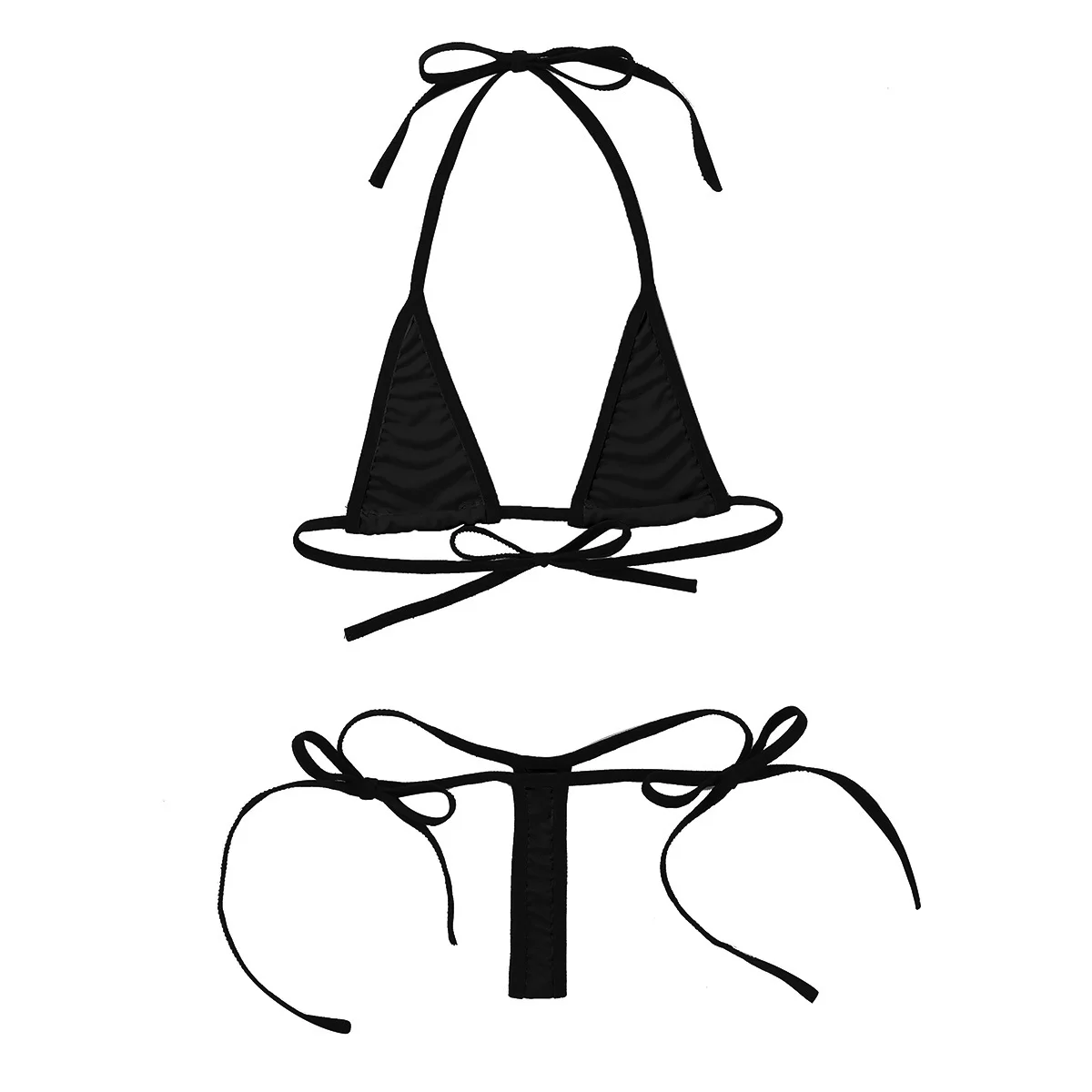 Пикантное микро-бикини с бретелькой на шее, бюстгальтер с завязками, топ, стринги, треугольный купальник, бикини, женский купальник, бикини, купальный костюм