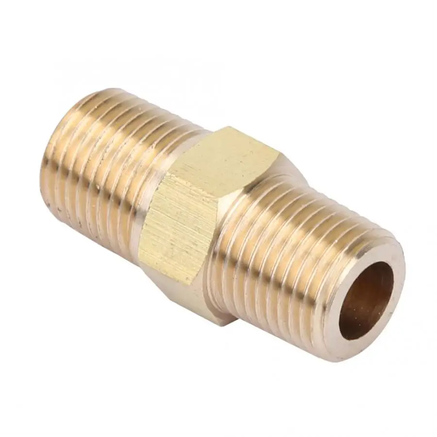Латунь BSPT Мужской NPT Шестигранная ниппельная труба штуцер адаптер 1/8 &quot1/4&quot