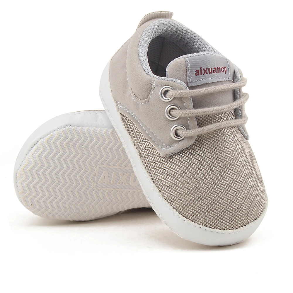 

Baby Boy Girl Shoes Air Mesh Breathable Baby Toddler Child Soft Bottom Lace-up Unisex Baby Walker Shoes 3 Color