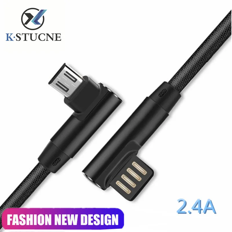 

90 Degree Reversible Type C USB Cable For iPhone XR XS MAX 7 8 Fast Charging Charge Data Cord For Samsung Xiaomi Micro USB Cable