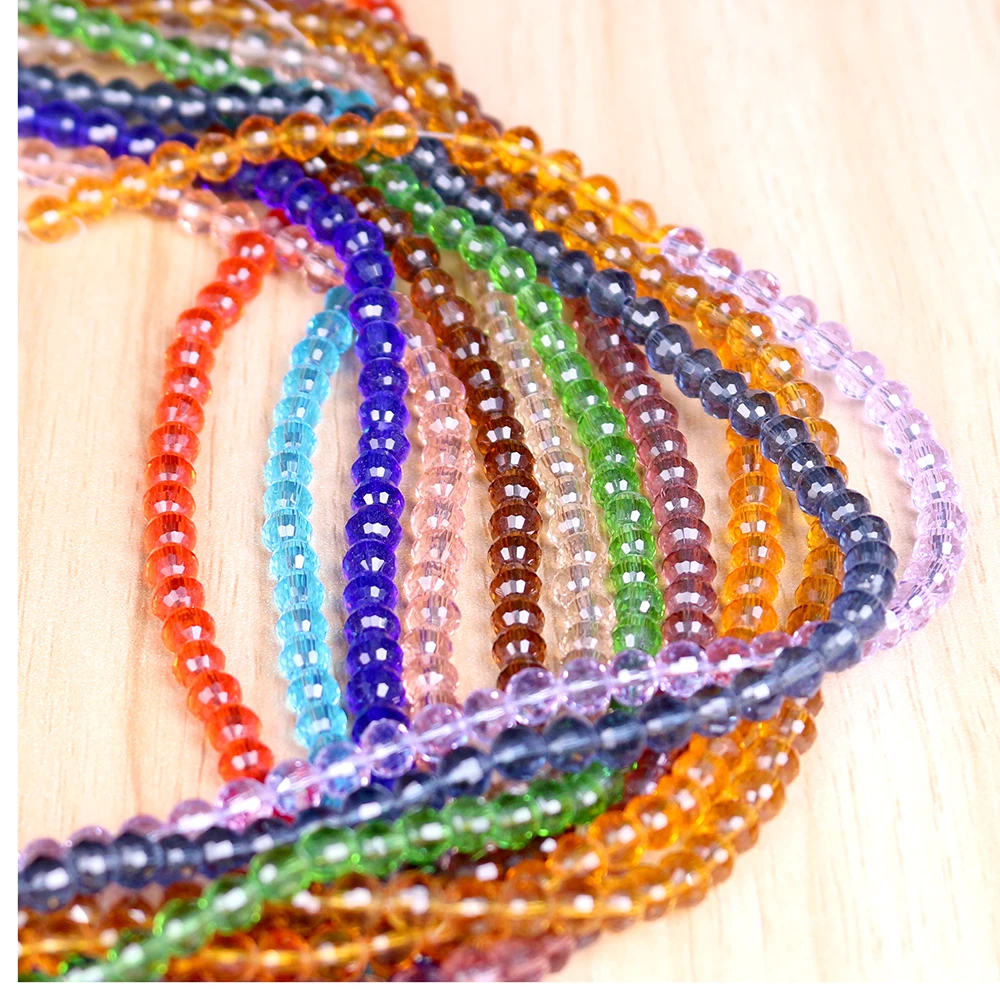 

ZHUBI Charms Czech Faceted Glass Bead 100pcs 6mm Loose Spacers Beads for Bracelet Making Women Accessories Craft Beads
