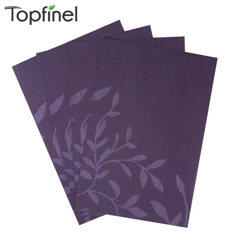 Top Finel Set of 4 PVC Flower Pattern Placemats for Dining Table Runner Linens Place Mat in Kitchen Accessories Cup Wine Mat