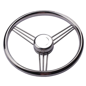 

New arrival Boat accessories Steering Wheel Stainless Steel 9 Spoke Knurling 13-1/2'' For Marine Yacht