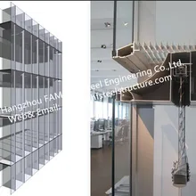 Двойная-кожа-фасадная стеклянная занавеска настенная система с термоизоляцией и ламинированным стеклом