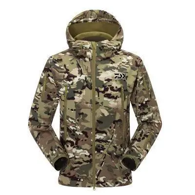 

2018 Brand Soft Shell Fleece Fishing Jackets Daiwa Fishing Shirts Waterproof Clothes Men Dawa Fishing Camouflage Clothing Vest
