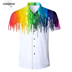 Европейские Размеры брендовая одежда летние Повседневное Для мужчин рубашки 2018 модные футболки с короткими рукавами, рубашки, Chemise Homme