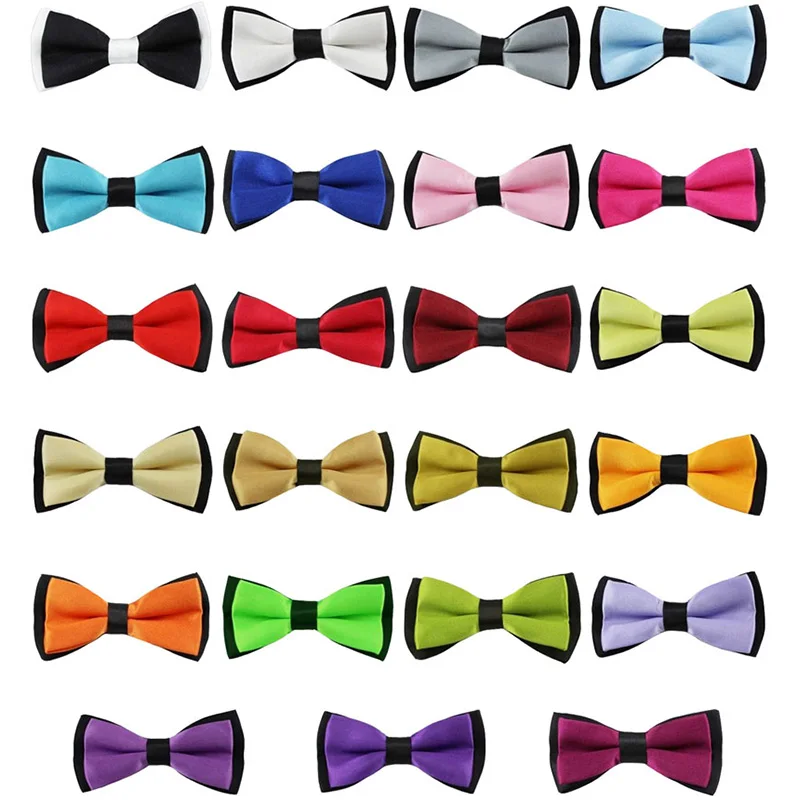 Детский Атласный Галстук-бабочка для мальчиков, для свадебной вечеринки, для школы, подарок, Шелковый разноцветный галстук-бабочка с регулируемой горловиной, стильный зажим