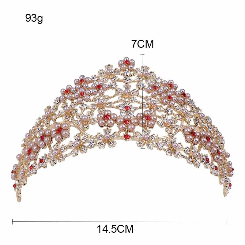 Роскошная Изысканная диадема с искусственным жемчугом, цирконием, короной, для женщин, для свадьбы, дня рождения, вечеринки, цветочный головной убор, украшения для волос