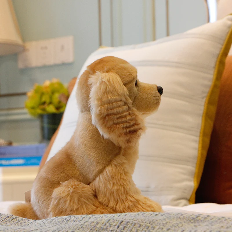 Dorimytrader quality soft realistic animal Cocker Spaniel plush toy stuffed animals dog doll  kids gift car decoration 21x15x25cm DY50130 (1)