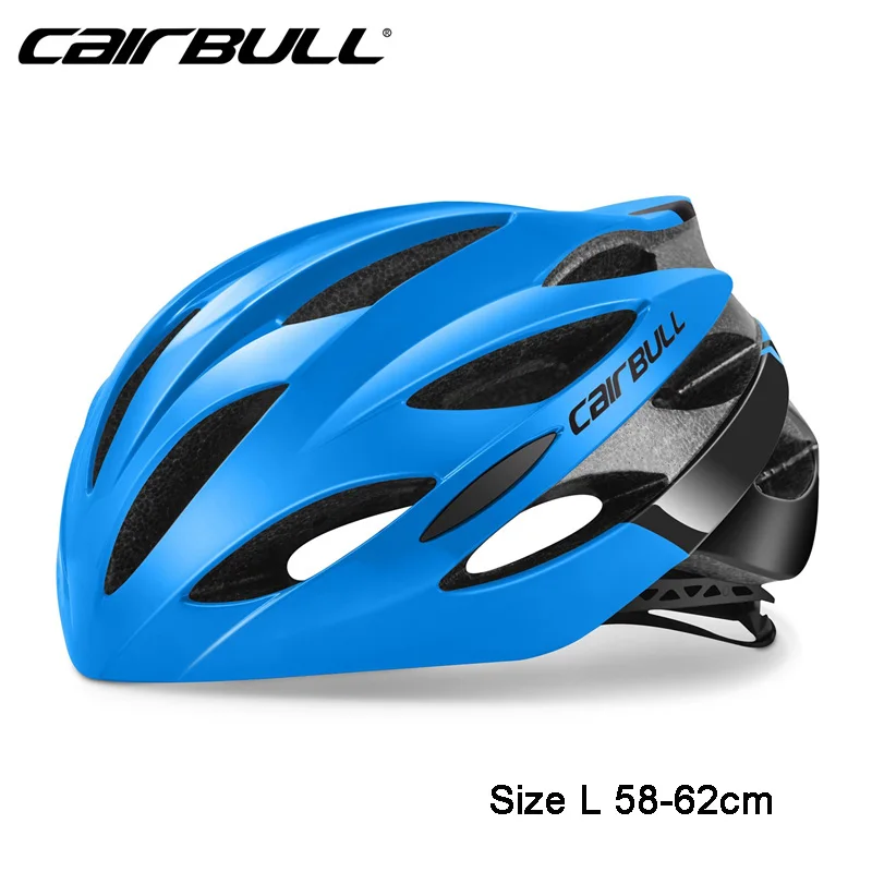 CAIRBULL велосипедные шлемы Mtb дорожный шлем для мужчин и женщин EPS+ PC сверхлегкие шлемы Capacete da bicicleta велосипедный шлем 54-62 см - Цвет: Blue L