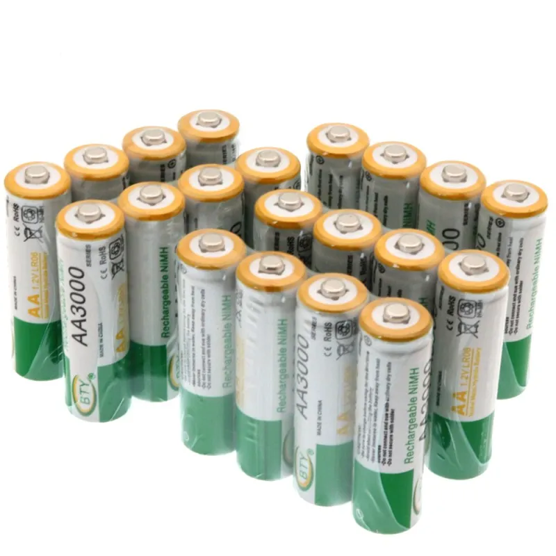 Абсолютно новые 1,2 V 3000mAh NI MH AA предварительно заряженные аккумуляторы NI-MH перезаряжаемые aa батареи для игрушек камера микрофон