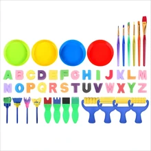 Children'S Art And Craft 48 Piece Sponge Brush Children'S Painting Kit Early Diy Learning Including Foam Brush, Art Crafts Bru