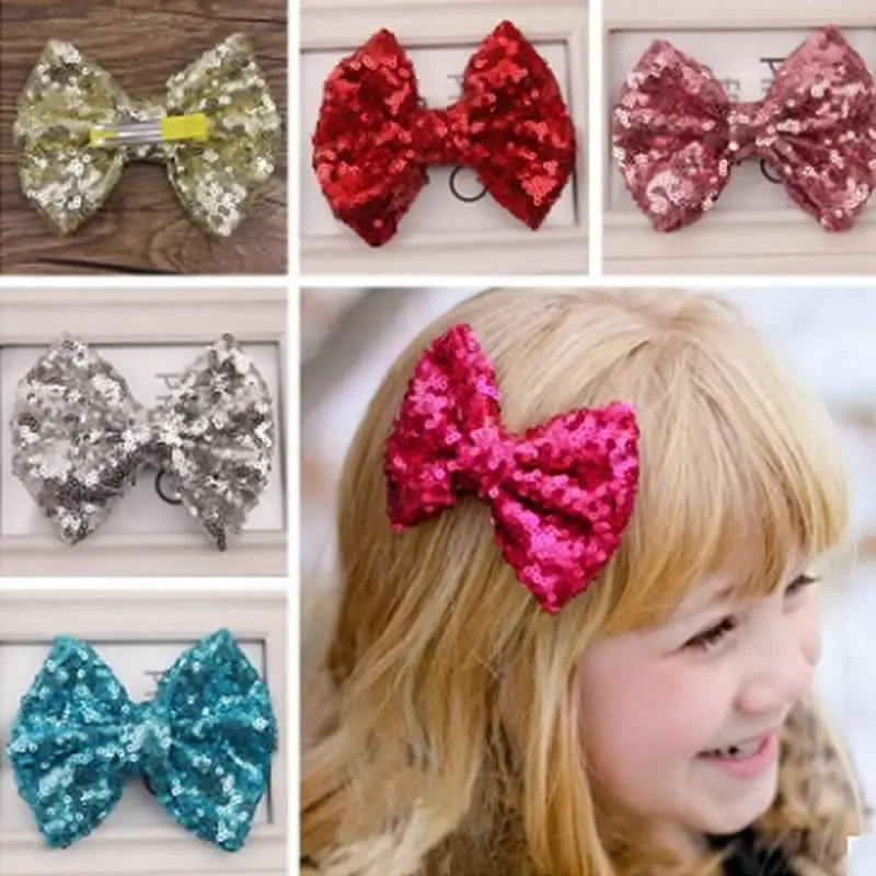 Cute Kids Girls Bow Hair Clips Bowknot Hairpin Headwear Princess Headdress