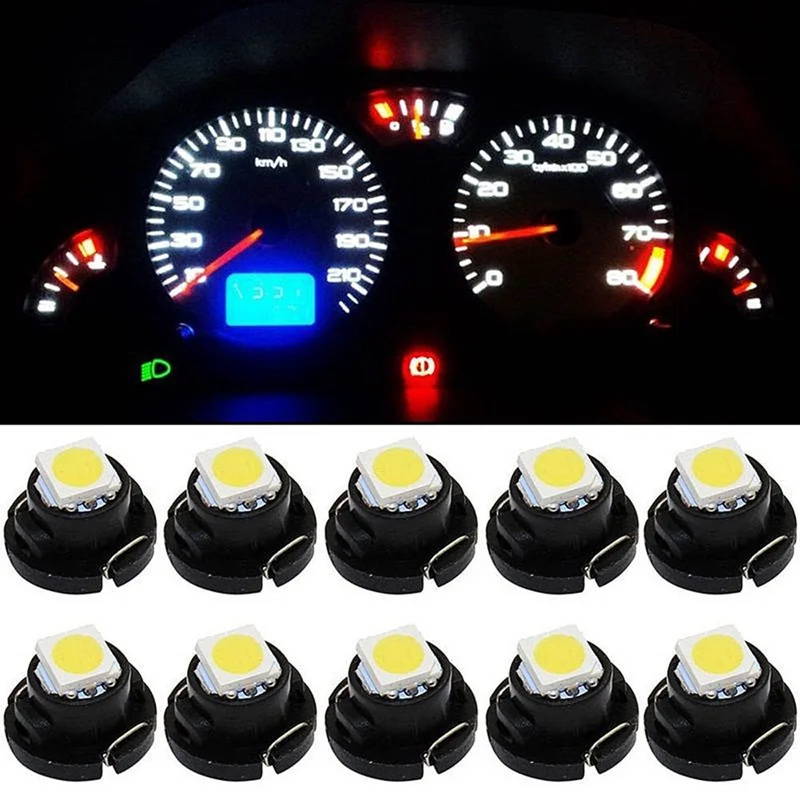 10pcs T4.2 T4 5050 SMD LED Neo Wedge Dashboard Instrument Cluster Light