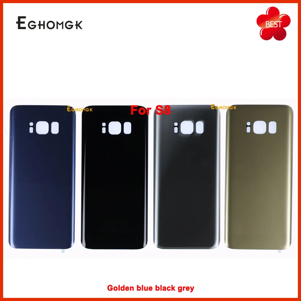 

10Pcs/lot Glass Back Housing Cover Replacement For Samsung Galaxy S8 G950 G950f Battery Cover case For Samsung S8 Plus G955