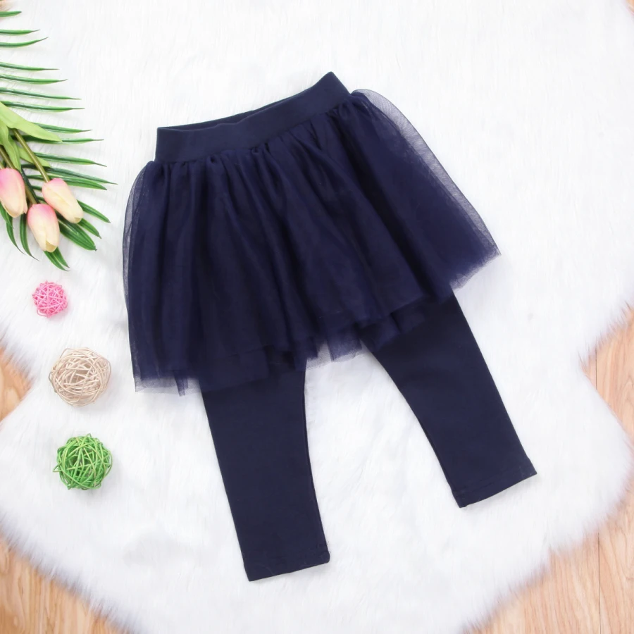 Милая Кружевная юбка-пачка для маленьких девочек; леггинсы; брюки; юбка-брюки; цвет черный, серый, розовый, синий; однотонные брюки; одежда; От 1 до 6 лет