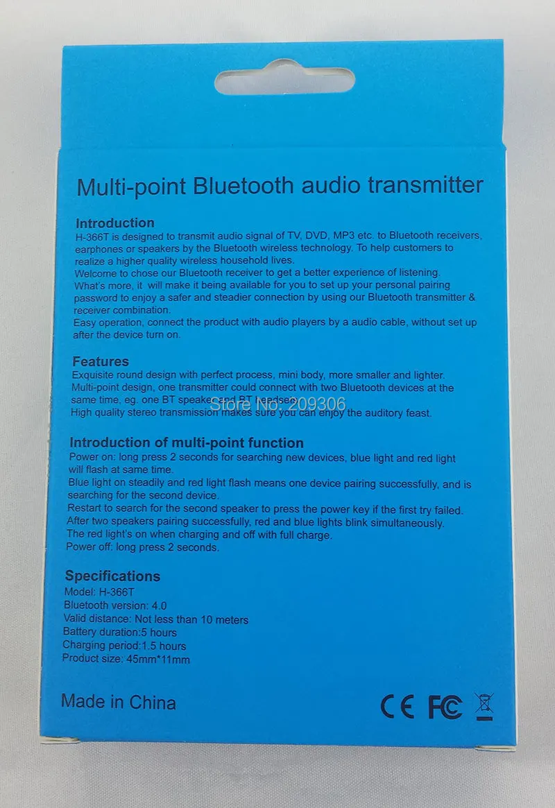 Digitsir H-366T многоточечный Беспроводной аудио передатчик Bluetooth музыка стерео Dongle адаптер ТВ Smart PC MP3 Bluetooth 4,0 A2DP