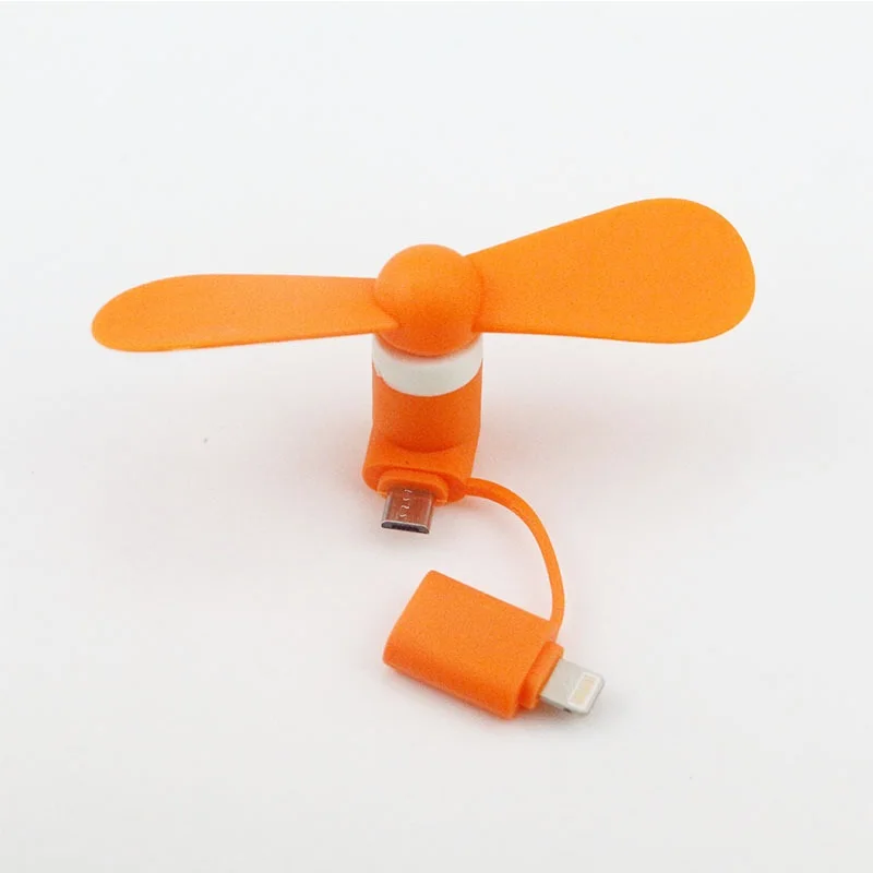 

Mciro USB 8 pin 2 in 1 mini OTG Mobile Phone fan cell phone fans for iphone 7 6 6s samsung xiaomi meizu phone accessories
