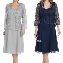 Платья для матери невесты голубого цвета размера плюс,, облегающее платье с жакетом и кружевной аппликацией, свадебное платье, платья для матери на свадьбу