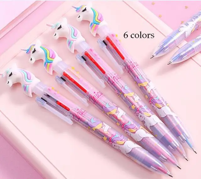 32 Pcs Lot Unicorn Ballpoint Pen Cartoon Press Type Ball Pens For Kids Gift Material Escolar Office School Supplies Papelaria Ballpoint Pens Aliexpress