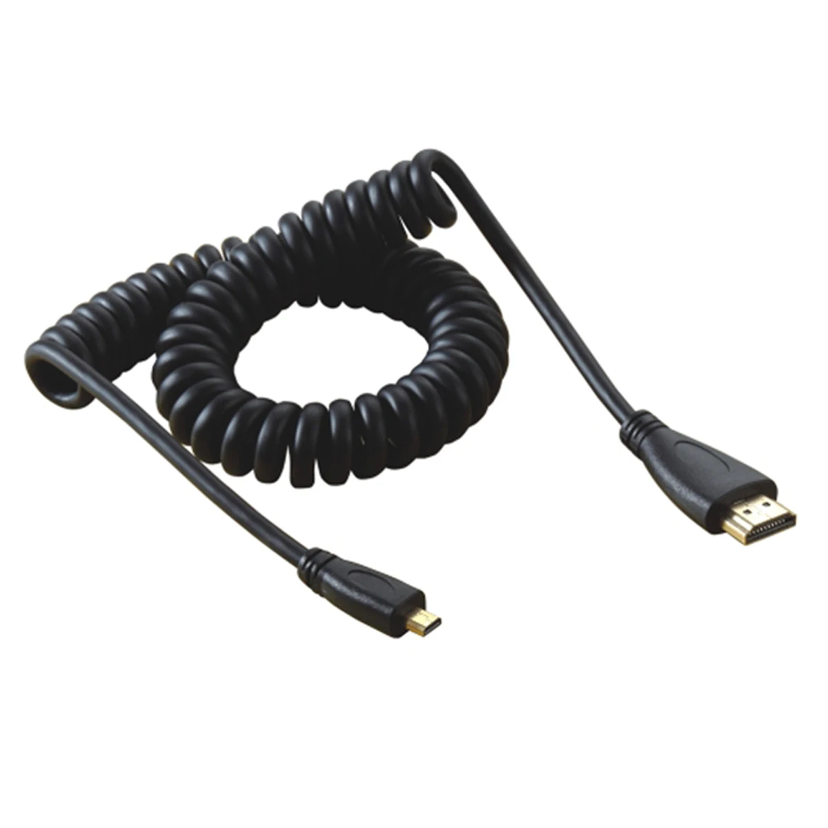 Эластичный пружинный Кабель Micro HDMI левый и правый угловой прямой штырь для