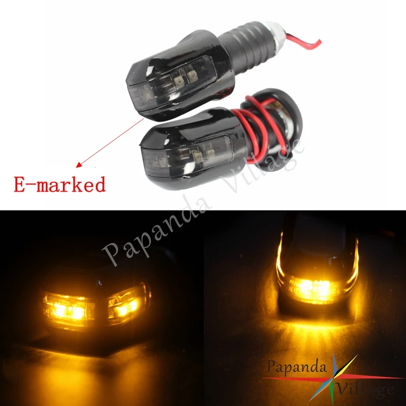

Papanda Motorcycle 7/8" Handlebar 12V LED E-marked Turn Signal Indicator Blinker Amber Light Universal for Yamaha Suzuki Honda