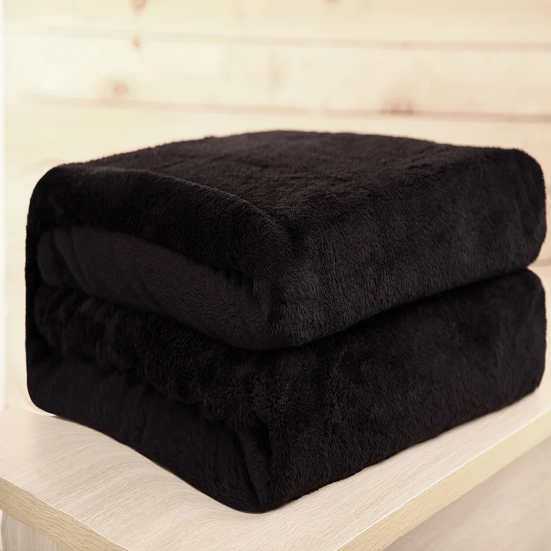 

Guaranteed 100% polyester white and black beding sheet flannel blanket throw 70*80''(180*200cm) knitted throw blanket on the bed