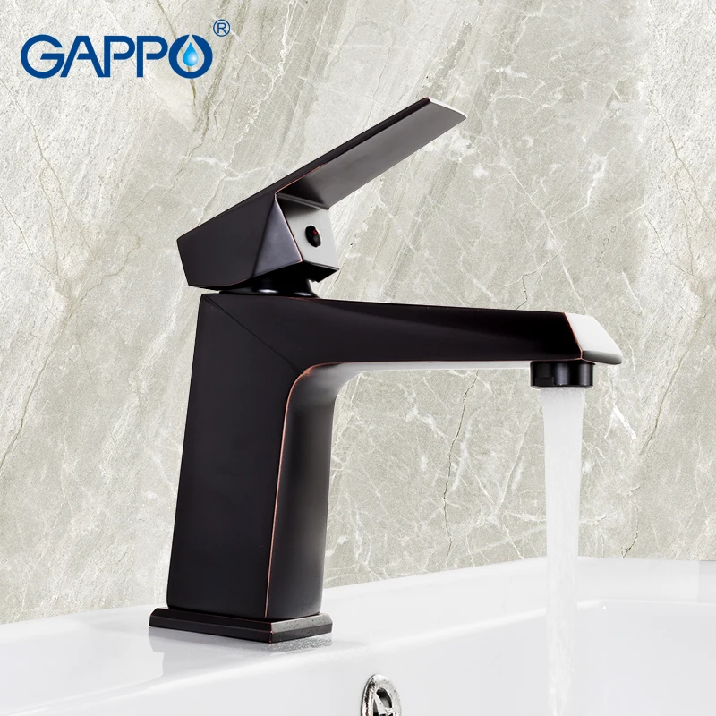 

GAPPO Basin Faucets brass basin sink faucet basin mixers tap black waterfall faucet bathroom sink mixer