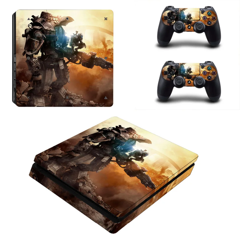 Titanfall 2 PS4 тонкий кожи Стикеры наклейка для PlayStation4 Slim консоли и контроллера PS4 тонкий наклеиваемые скины винил аксессуары