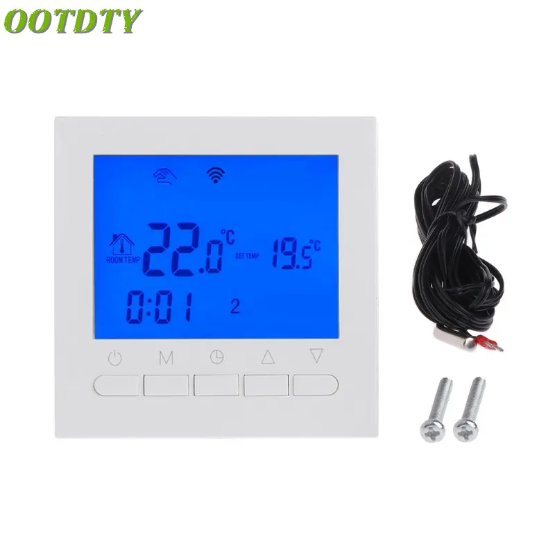

16A AC 220V WIFI Gas Boiler Heating Thermostat Water/Electric Heating System WIFI Thermostat APP Controls for Warm Floor