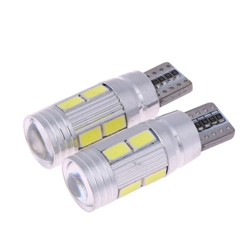 2 шт. T10 автомобильный светильник лампа 5630 10 SMD W5W автомобильная светодиодная 12 В